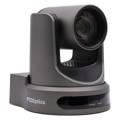 PTZOptics - PTZOptics Move SE 12X grey - FHD PTZ camera, 12x optical zoom with auto-traking function, supports simultaneous IP Video (NDI|HX3 upgradeable, SRT, RTMPS, RTSP), USB3.0, 3G-SDI, HDMI2.0 outputs, PoE+, grey