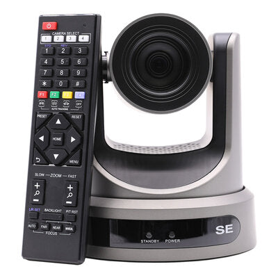 PTZOptics - PTZOptics Move SE 20X grey - FHD PTZ camera, 20x optical zoom with auto-tracking function, supports simultaneous IP Video (with native NDI, SRT, RTMPS, RTSP), USB 3.0, 3G-SDI, HDMI 2.0 outputs, PoE+, grey