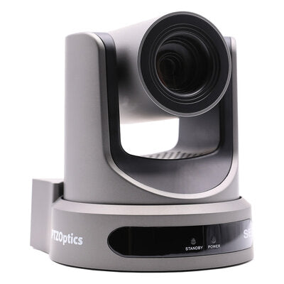 PTZOptics - PTZOptics Move SE 20X grey - FHD PTZ camera, 20x optical zoom with auto-tracking function, supports simultaneous IP Video (with native NDI, SRT, RTMPS, RTSP), USB 3.0, 3G-SDI, HDMI 2.0 outputs, PoE+, grey