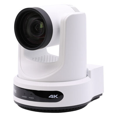 PTZOptics Move 4K 12X white - 4K UHD PTZ camera, 12x optical zoom with auto-tracking function, supports simultaneous IP Video (NDI|HX3, SRT, RTMPS, RTSP), USB2.0, 3G-SDI, HDMI2.0 outputs, PoE+, white