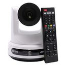 PTZOptics Move 4K 20X white - 4K UHD PTZ camera, 20x optical zoom with auto-tracking function, supports simultaneous IP Video (NDI|HX3, SRT, RTMPS, RTSP), USB2.0, 3G-SDI, HDMI2.0 outputs, PoE+, white