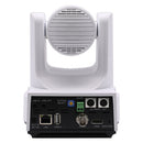 PTZOptics Link 4K 12X white - 4K UHD PTZ camera, 12x optical zoom with auto-tracking function, supports simultaneous IP Video (DANTE AV-H, SRT, RTMPS, RTSP), USB2.0, 3G-SDI, HDMI2.0 outputs, PoE+, white