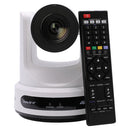 PTZOptics Link 4K 12X white - 4K UHD PTZ camera, 12x optical zoom with auto-tracking function, supports simultaneous IP Video (DANTE AV-H, SRT, RTMPS, RTSP), USB2.0, 3G-SDI, HDMI2.0 outputs, PoE+, white