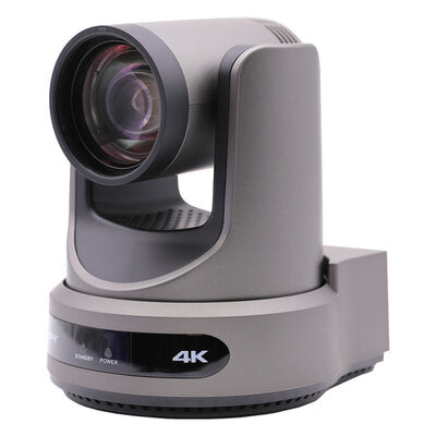 PTZOptics Link 4K 12X grey - 4K UHD PTZ camera, 12x optical zoom with auto-tracking function, supports simultaneous IP Video (DANTE AV-H, SRT, RTMPS, RTSP), USB2.0, 3G-SDI, HDMI2.0 outputs, PoE+, grey