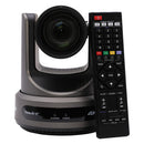 PTZOptics Link 4K 12X grey - 4K UHD PTZ camera, 12x optical zoom with auto-tracking function, supports simultaneous IP Video (DANTE AV-H, SRT, RTMPS, RTSP), USB2.0, 3G-SDI, HDMI2.0 outputs, PoE+, grey