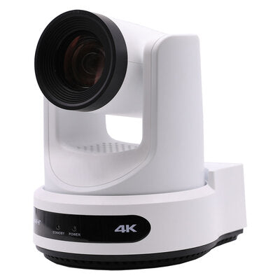 PTZOptics Link 4K 20X white - 4K UHD PTZ camera, 20x optical zoom with auto-tracking function, supports simultaneous IP Video (DANTE AV-H, SRT, RTMPS, RTSP), USB2.0, 3G-SDI, HDMI2.0 outputs, PoE+, white