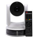 PTZOptics Link 4K 30X white - 4K UHD PTZ camera, 30x optical zoom with auto-tracking function, supports simultaneous IP Video (DANTE AV-H, SRT, RTMPS, RTSP), USB2.0, 3G-SDI, HDMI2.0 outputs, PoE+, white