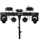 Mac Mah - Animation LED bar consisting of 2 x 30 W Spot moving heads, 2 Derby effects, 2 x 4-in-1 RGB-UV LED PARs, a Strobe effect and a red and green multi-point laser