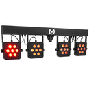KOLOR-BAR - LED bar with 4 projectors, 7 x 8 W RGBW 4-in-1 LEDs each, Strobo, DMX control