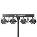 Party Bar Crystal MKII - Stand lights with 4 projectors of 9 multicolored RGBW LEDs, 25° light beam angle, DMX, auto, remote control included