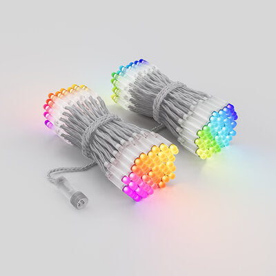 Twinkly PRO - PLC-S-CA-2x125STP-T - Twinkly TSI capsule pixels dual line string, 250 RGB, AWG22 PVC wire, 4" spacing, transparent, IP65