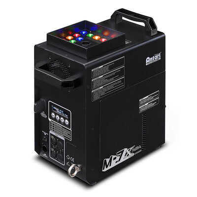 M-7XE - 1516 W, 22 x RGBA LED jet fogger with LCD control panel, water based compatible fluid, 3-pin and 5-pin DMX, wireless remote