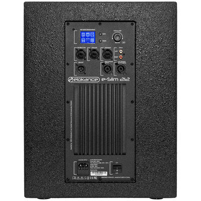 Elokance - 1600 W active sound system with 12" subwoofer and 2 "slim" columns satellites with 4 x 3" drivers each