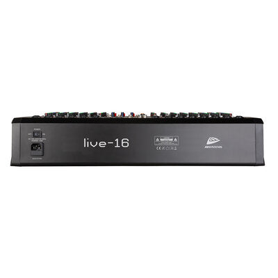 LIVE-16 - PA analogue live mixer, 16 inputs / 14 channels, built in media player