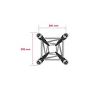 QUATRO-025 blk  - Quatro 290 heavy  lg25cm + coupl - Aluminum square truss, 290 mm, lenght 25 cm, black