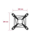 QUATRO-300 blk - Quatro 290 heavy  lg 300cm + coup - Aluminum square truss, 290 mm, lenght 300 cm, black