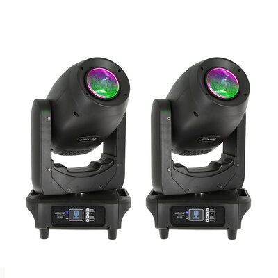 PACK LYRE MATIC 3EN1 250W - Pack of 2 hybrid moving heads (Spot, Beam and Wash), 250 W LED + flight case