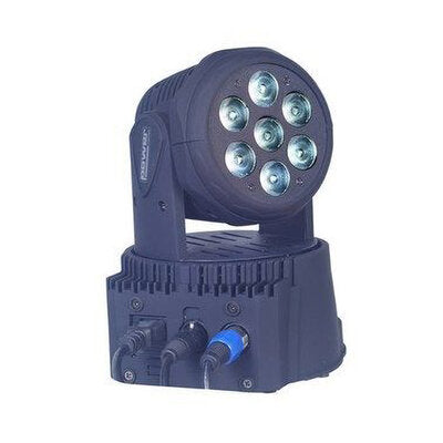 LYRE WASH 84W QUAD V2 - Wash moving head 7 x 12 W 4-in-1 V2, DMX control, variable
electronic Strobe, electronic dimmer 0 - 100%, fan cooling