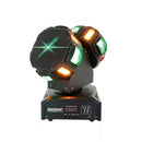 FULGURO-BEAM - 120 W moving head light equipped with 2 rotating wheels integrating 8 RBGW LED beams (4-in-1) , high-quality curved glass lenses, green and red laser