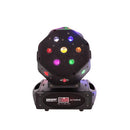ACTARUS - Multi-beam moving head equipped with 2 independently rotating heads, Beam, Gobo, Strobe effect in warm light (gold LED), 4 laser heads with multi-point beams