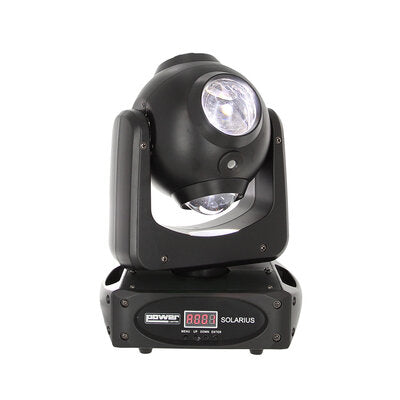 SOLARIUS - Moving head with an infinitely rotating ball head and equipped with 4 x 25 W RGBW LEDs producing beautiful multicolored beams, 2 red and green laser sources of 50 mW each