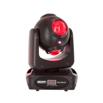 SOLARIUS - Moving head with an infinitely rotating ball head and equipped with 4 x 25 W RGBW LEDs producing beautiful multicolored beams, 2 red and green laser sources of 50 mW each