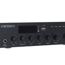 PA 120 MEDIA - 120 W RMS receiver, 70 / 100 V or 4 - 16 ohm , Class-D amplifier, USB, FM, Bluetooth player, 3 inputs, 220 V AC and 24 V DC power supply