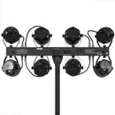 PARTY-BAR MAXI - Light effect with 4 + 4 LED projectors, 12 x 1 W RGBW each, stand and carry bag included