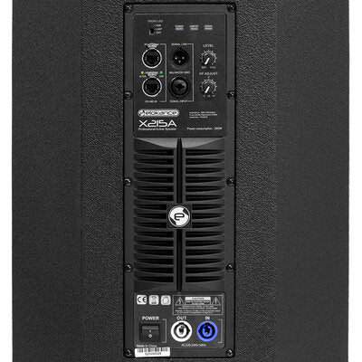 X215A - 1800 W RMS professional active PA loudspeaker, 2 x 15" woofers, 1 x 1.4" tweeter, DSP