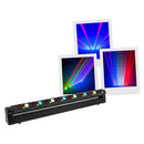 LASER Bar 8X500RED - 8 X 500 mW red laser +  7 x 4-in-1 4 W RGBW LED bar