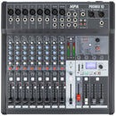 Promix 10 - 10-channel analog mixer with multi-effects and USB 2.0 connectivity, 8 MIC inputs with +48 V Phantom power, 6 line inputs and 2 stereo inputs, USB recorder and MP3, Bluetooth and SD player