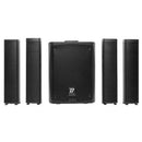 FuryLine 400 - 400 W portable active column loudspeaker, 4 x 2.75" + 8" subwoofer