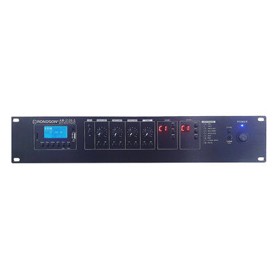 AM-2120-2 - 2 x 120 W, 100 V, 2-zone matrix amplifier, FM tuner module and MP3, USB and SD player, Bluetooth receiver