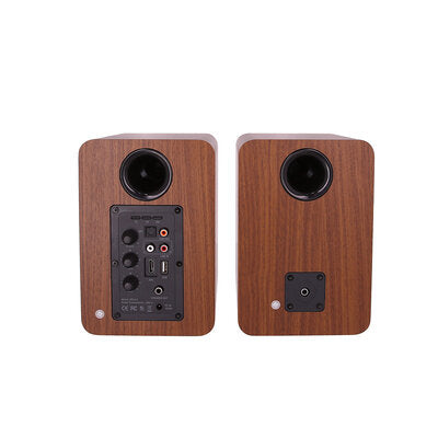 VELA II - Pair of 2 ways multimedia loudspeakers, classic design, 60 W, 4" woofer, Bluetooth, remote control