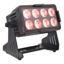 EGO Professional - Battery powered IP65 Spotlight 8x10 set 4 + flight - Kit 4 x battery powered IP65 spotlight - floodlight, 8 x 10 W RGBW 4-in-1 LEDs + flight case