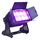 EGO Professional - Battery powered IP65 Spotlight 8x10 set 4 + flight - Kit 4 x battery powered IP65 spotlight - floodlight, 8 x 10 W RGBW 4-in-1 LEDs + flight case