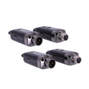 PLUG 200 UHF - Set of 2 UHF transceiver (trasmitter & receiver),  internal rechargeable battery, XLR connector on both sides, 50 m range