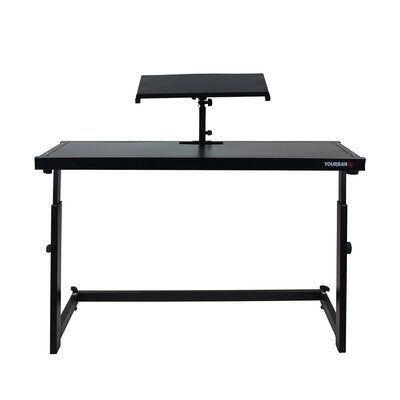 DJ TABLE 130 - DJ table, 130 x 45 x 65 - 90 cm,  ideal for 2 CDJ 3000 players / turntable + 1 mixer