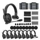 ACCSOON - CoMo (1H8R) - Host headset + 8  remote headsets of the CoMo wireless Intercom system, 1.9 GHz full-duplex, 400 m range
