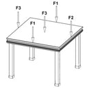 PLTS-1x1  - 1 m x 1 m antislip 750 kg/m² platform - black Delivered without feet