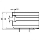 PLTS-2x1  -  2m x 1 m antislip 750 kg/m² platform - black Delivered without feet