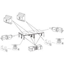 Contestage - PLTS-f40  - Square aluminium foot 40 cm - 1 unit