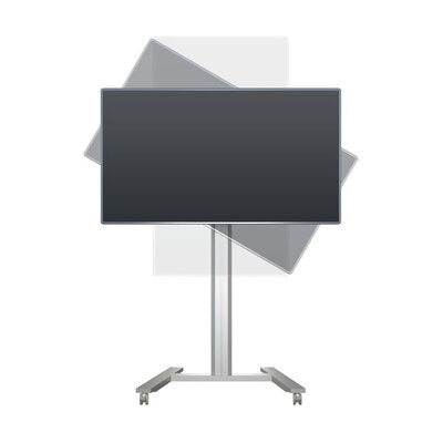 Multibrackets - M Public Display Stand 180 HD Single Silver mounting interface: 800 x 500 mm, 1800 mm height