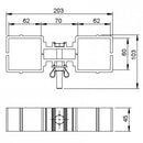 Contestage - PLTS-fc2  - Clamp for two square legs