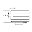 PLTS-2x0,5  - 2x0,5m antislip platform 750 kg/m<sup>2</sup> - black