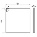 PLTL-1x1  - Mobile 1 m x 1 m stage platform 500 kg/m² - black. Delivered without feet