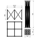 PLTL-f60  - Risers 1 m x 1 m black - height 60 cm