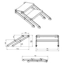 PLT-st4060  - 2-step stairs adjustable height from 0.4 m to 0.6 m