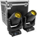 Lumina H380 Set - 380 W motorized moving head, white LED, linear CMY tricolor module, kit of 2 pcs. in an flight case