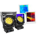 Lumina W1940Z Set - Motorized moving head, 19 x 40 W RGBW LED, kit of 2 pcs. in an flight case